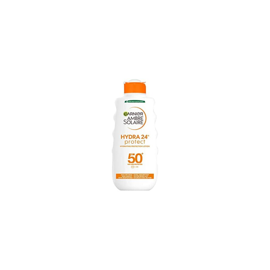 Garnier Ambre Solaire Hydra 24 Hour Protect Hydrating Protection Lotion SPF50, High Sun protection Factor 50, Water Resistant Sunscreen, with Shea