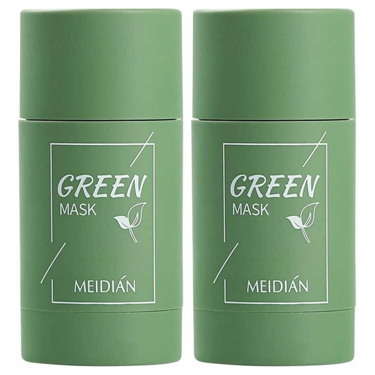 2Pcs Green Tea Natural Purifying Clay Facial Mask Stick