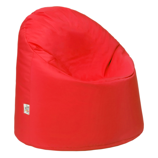 (Red) Kids Bean Bag Chair Seat | Ready Filled Children's Polyester BeanBag Lounger | Comfortable Relaxing Child Bedroom Play Room Furniture