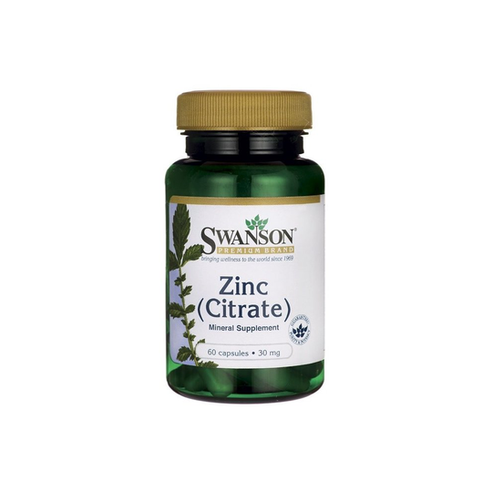 Swanson Zinc Citrate , 30mg - 60 caps