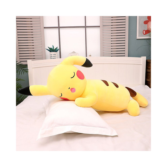 (45CM) Kawaii Sleeping Pikachu Plush Toys Stuffed Doll Gifts