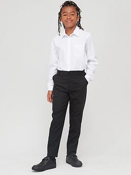Everyday Boys Pk3 Long Sleeve Shirts Slim Fit - White, White, Size Age: 3-4 Years
