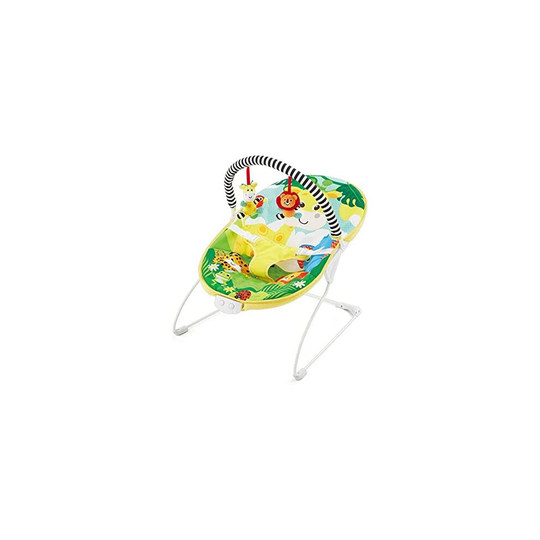 LADIDA Baby Bouncer, Bright and Colourful Safari Theme, Soothing Music and Vibration to Relax and Entertain Baby 695