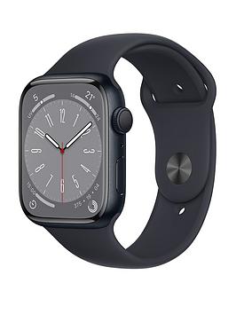 Apple Watch Series 8 (Gps), 45Mm Midnight Aluminium Case With Midnight Sport Band