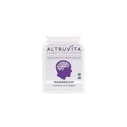Altruvita Magnesium from Magnesium bisglycinate | 50mg |60 Days Supply| Reduction of tiredness and fatigue | 60 Vegan Capsules