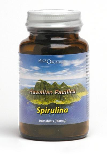 MicrOrganics Hawaiian Pacifica Spirulina Tablets, 500mg, 100Tabs