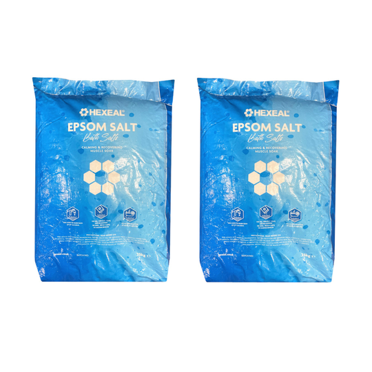 Hexeal EPSOM SALT | 2 x 25kg | 100% Pharmaceutical | FCC Food Grade | Magnesium Sulphate