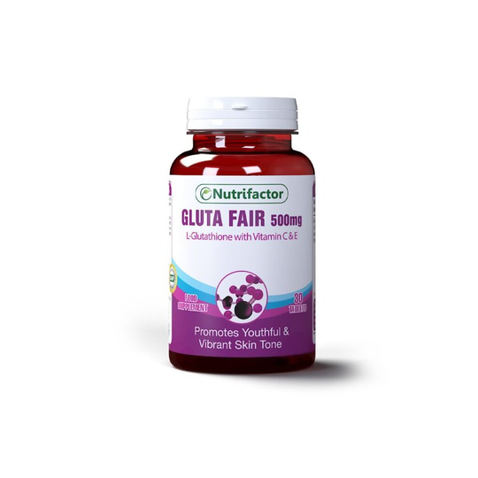 Nutrifactor Gluta Fair - Glutathione 500mg vitamins (30 Tablets)