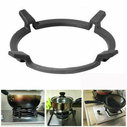 Cast Iron Wok Pan Stand Support Ring Rack Black For Gas Burners
