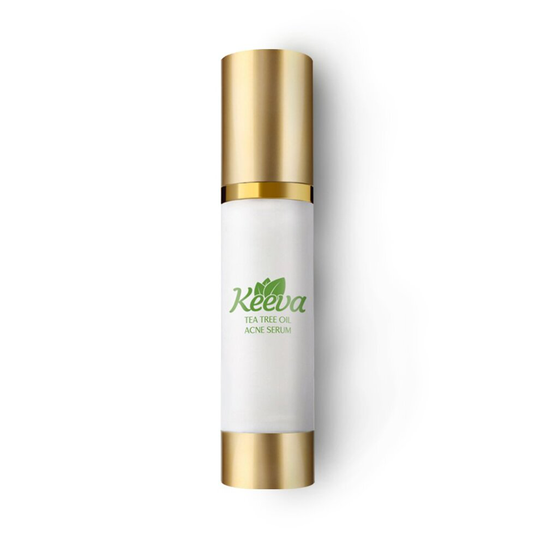 Tea Tree Oil Acne Serum by Keeva - Treats Blemishes, Spots, Scars, Bacne, Pimples, Blackheads, Whiteheads with Natural & Organic Ingredients Only - Fa