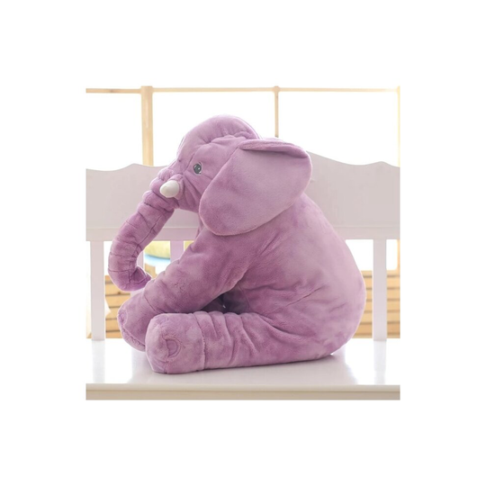 (Purple, 80cm) 80cm Plush Elephant Toy Baby Sleeping Back Cushion Soft Stuffed Pillow Elephant Doll Newborn Playmate Doll Kids Birthday Gift