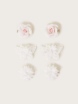 Monsoon Girls 6 Pack Bridesmaid Clips - Ivory