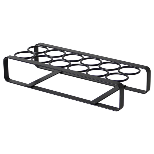 Black Flat Iron Metal Egg Rack Holder Stand Kitchen Storage Holds Up to 12 Eggs