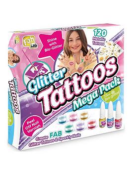 Fab Lab Glitter Tattoos &Amp; Sparkly Nails Mega Pack