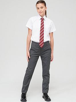 V By Very Girls 2 Pack Skinny Fit School Trousers - Grey