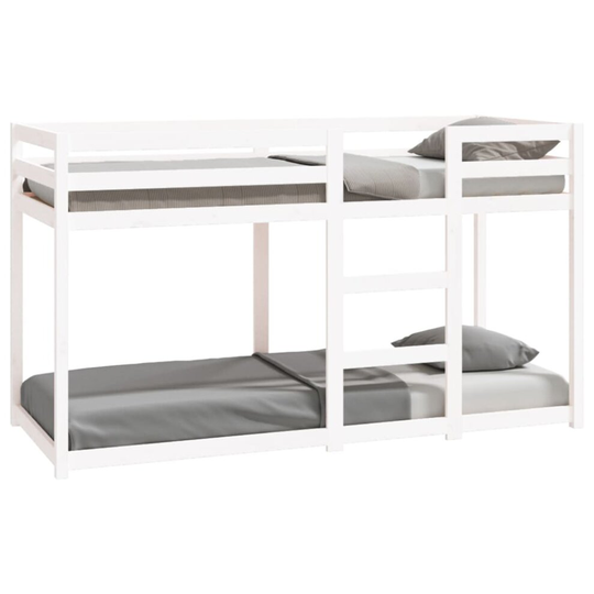 (White, 75 x 190 cm (W x L)) vidaXL Solid Wood Pine Bunk Bed Twin Sleeper Multi Colours 80x200 cm/90x200 cm