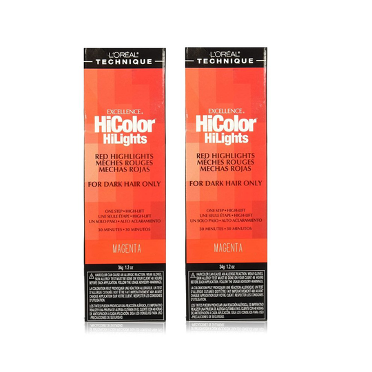 (Magenta - Pack of 2) L'Oreal Excellence HiColor Magenta HiLights For Dark Hair - 34g