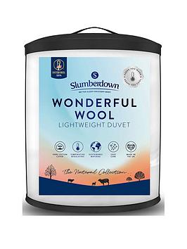 Slumberdown Wonderful Wool Duvet - 200 Gsm Light - White