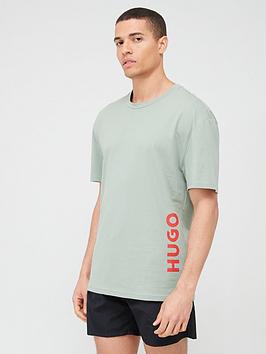 HUGO Relaxed Swim T-Shirt - Light Green, Light Green, Size S, Men
