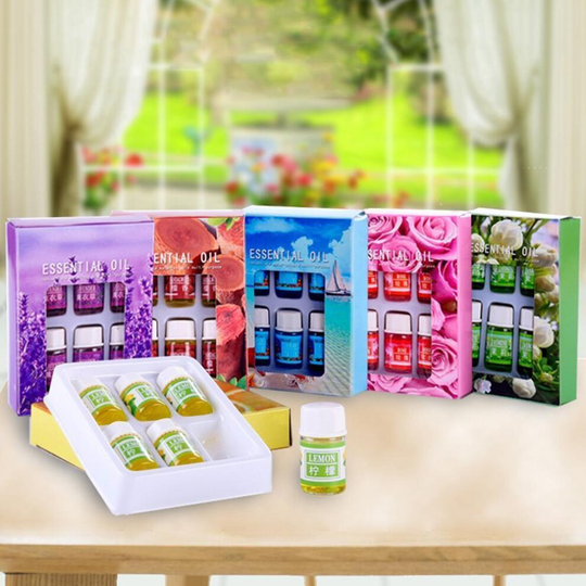 (6pcs mix) Essential Oils For Aromatherapy, Diffusers Massage Fragrances Oil, Rose, Lavender, Lemon, Help Sleep Essential