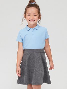 Everyday Girls 5 Pack School Polo Tops - Blue