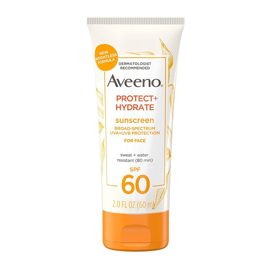 Aveeno Protect + Hydrate Spf 60 Sunscreen For Face, 2 Fl Oz (60 Ml)