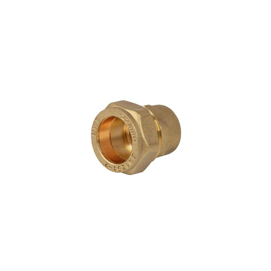 Compression 22mm X 1/2" Straight Connector Female Iron