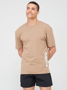 Hugo Relaxed Swim T-Shirt - Brown