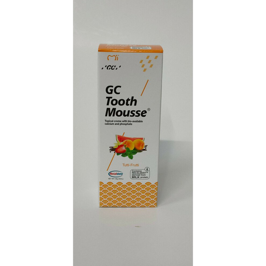 GC Tooth Mousse Tutti-Frutti Topical Creme Bioavailable Calcium Phosphate