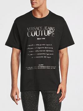 Versace Jeans Couture Label Logo T-Shirt - Black
