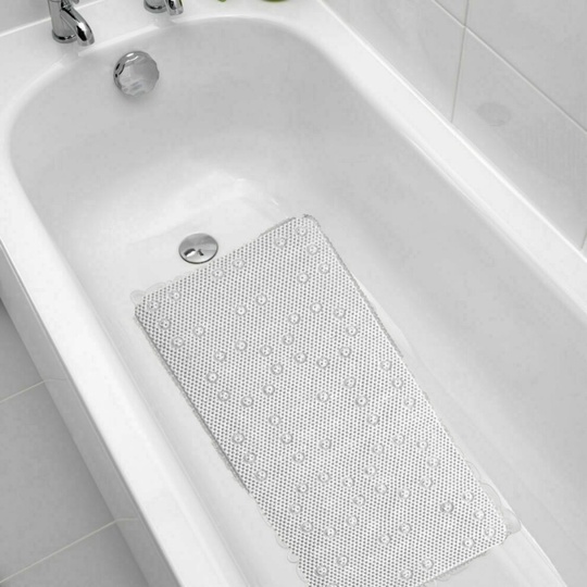 Extra Long Cushioned Bathmat Relaxing Anti Slip Shower Mat With Suction Cups