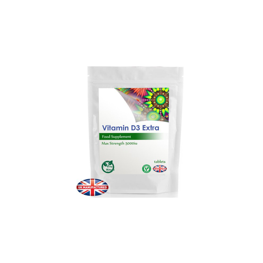 60 x Vitamin D3 5000iu Tablets | Bones, Teeth, Immune System, UK (V)