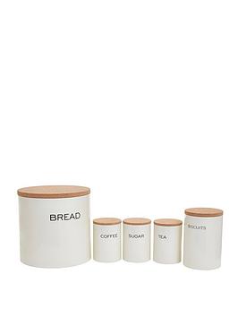 Premier Housewares Cream 5 Piece Kitchen Storage Set