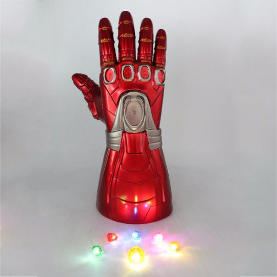 Iron Man LED Gloves Tony Stark Thanos Gauntlet Avengers Endgame Stones Removable