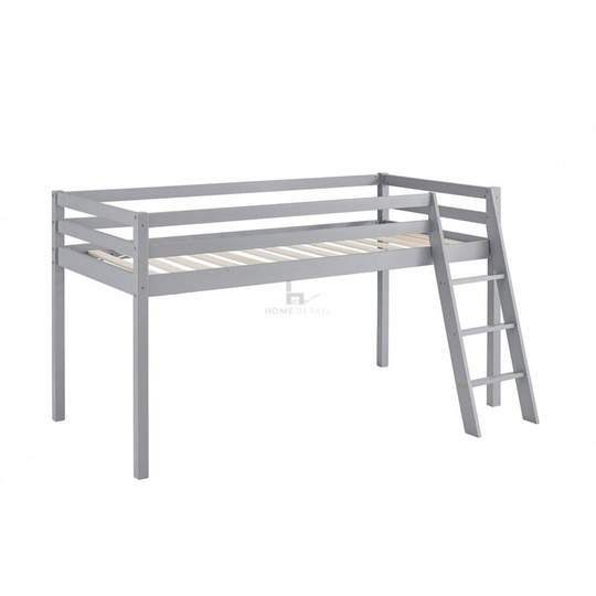 Albany Kids Bunk Bed Mid-Sleeper Wooden Frame, Grey