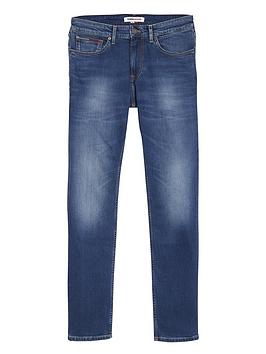 Tommy Jeans Ryan Relaxed Straight Fit Stretch Jeans - Aspen Blue