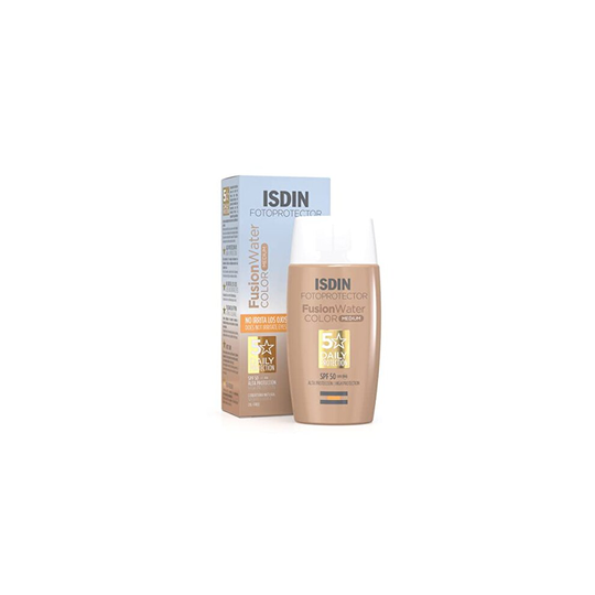 Fusion Water Color SPF 50 Medium 50ml Tinted daily facial sun cream Ultralight texture
