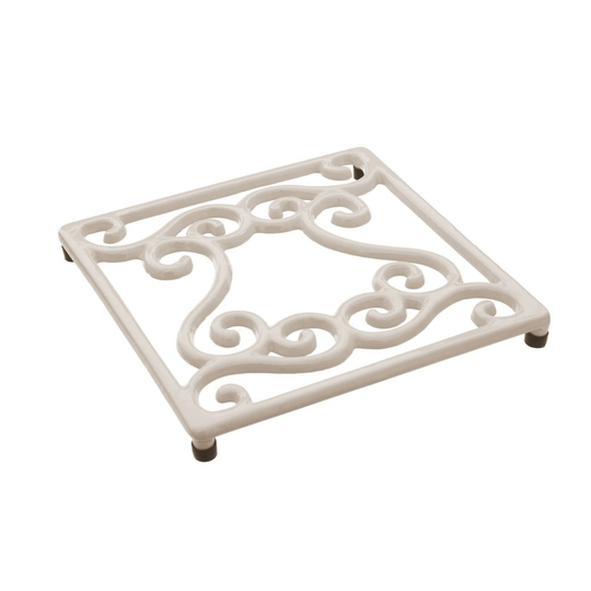 Cast Iron Trivet, Cream