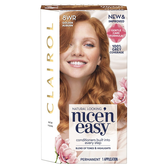 Clairol Nice' n Easy Permanent Hair Dye 8WR Golden Auburn