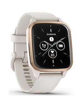 Garmin Venu Sq 2, Music Edition Smartwatch - Ivory/Peach Gold, Ww