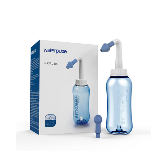 (BLUE 300mL ) Waterpulse Nose Cleaner 300ml Neti Pot Nasal Wash Adults Children Nose Wash System sinus Irrigators