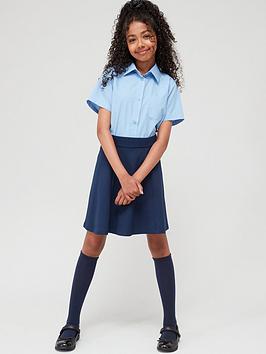 Everyday Girls Polyester Short Sleeve Blouses (3 Pack) - Blue, Blue, Size Age: 3-4 Years, Women