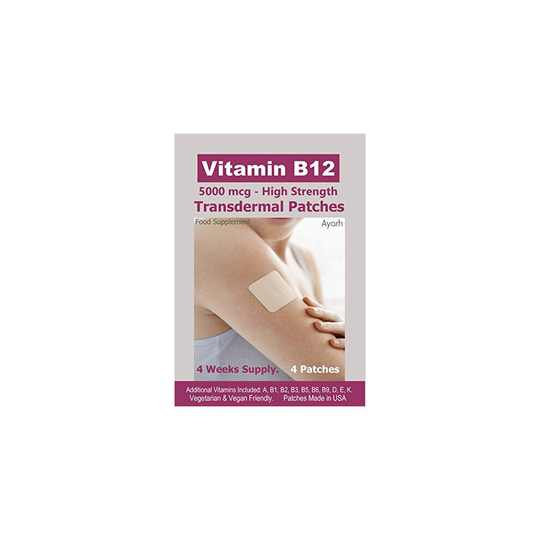 Vitamin B125000mcg High Strength Plus Additional Vitamins Transdermal Patches 100 Natural Ingredients Vegetarian Vegan Friendly Patches Made in USA 4