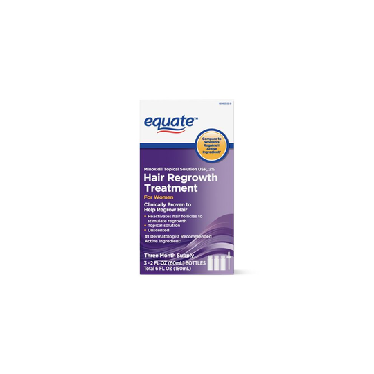 Equate Hair Regrowth Treatment For Women - 3 Months. 2% Minoxidil
