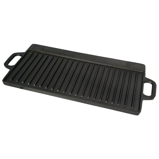 Reversible Grill Plate Pre-Seasoned Cast Iron Griddle Pan Plate