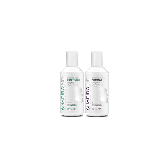 Hair Loss Shampoo and Conditioner | All-Natural DHT Blockers for Thinning Hair Developed by Dermatologists | Experience Healthier, Fuller & Thicker Lo