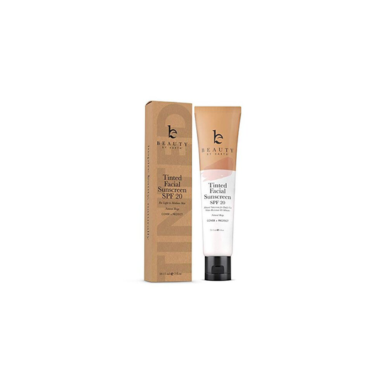 Tinted Sunscreen for Face - SPF 20 With Natural & Organic Ingredients Broad Spectrum Sunblock Lotion, Tinted Moisturizer Zinc Oxide Sunscreen Face for