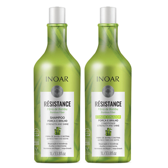Inoar Resistance Bambu Shampoo + Conditioner Hair Repair Kit 1L