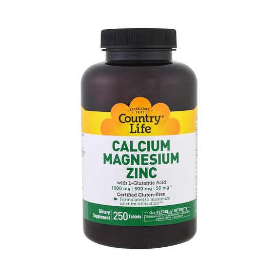 Country Life, Calcium Magnesium Zinc, 250 Tablets