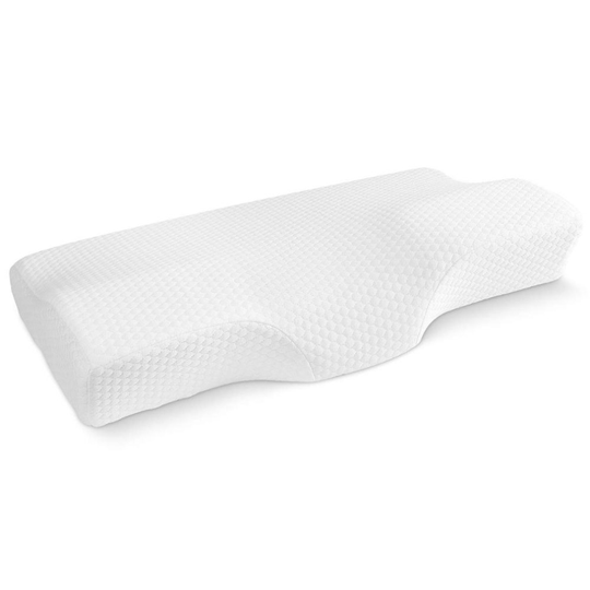 (WT198-M-White) Pillow for Sleeping Memory Foam Pillow Neck Pain Stress Relief